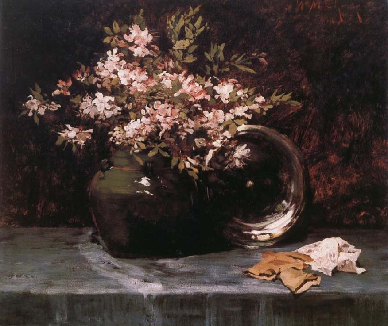 William Merritt Chase Rhododendron oil painting picture